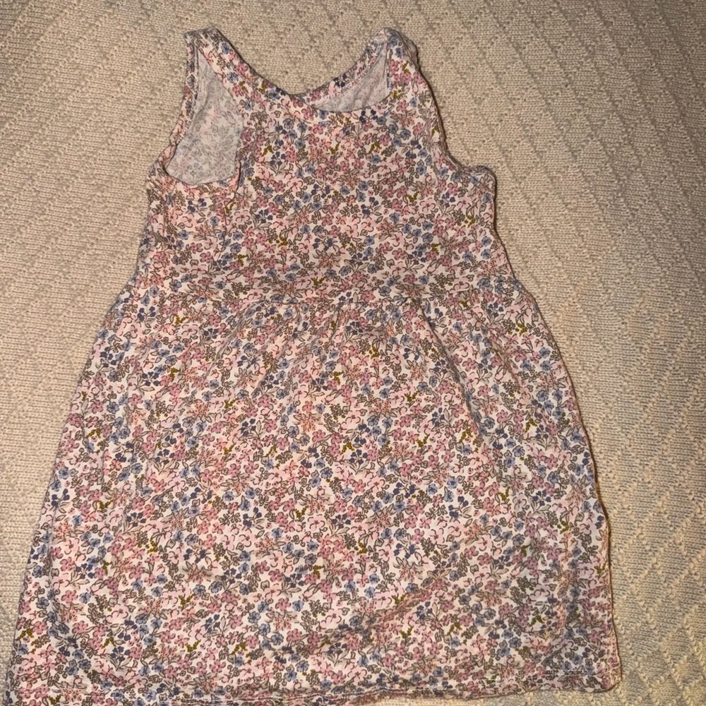 H&M Pink Floral Tank Dress with Multicolor Blossoms